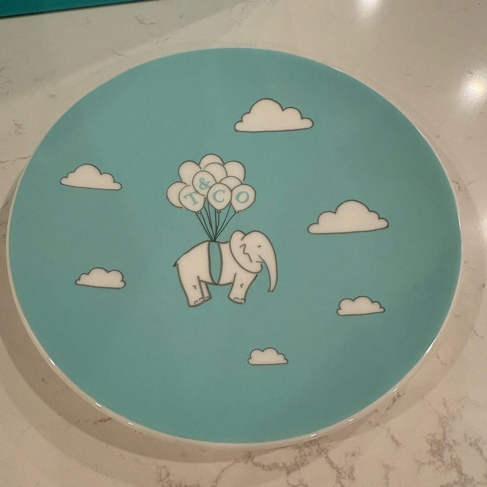 Tiffany & Co Baby 3 Piece Bone China Set Circus Elephants - Picture 4 of 11
